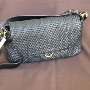 Aimee Kestenberg Black Woven Shoulder Bag